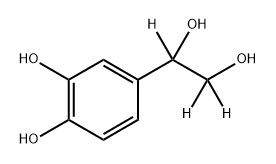 [2H3]-(±)3,4-丙二醇二羟基苯基乙烯 结构式