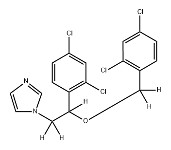 Miconazole-d5 结构式