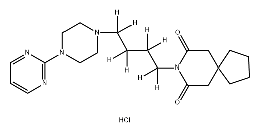Buspirone-d8 HCl (butyl-d8)	 结构式