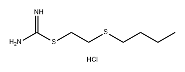 2-(丁硫基)乙基氨基甲亚氨基硫酸盐盐酸盐 结构式
