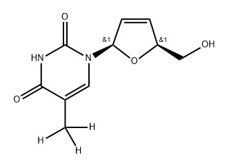 [2H3]-司他夫定 结构式