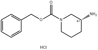 (3R)-3-氨基哌啶-1-羧酸苄酯 结构式