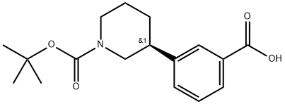 '(S)-3-(1-(tert-butoxycarbonyl)piperidin-3-yl)benzoic acid 结构式