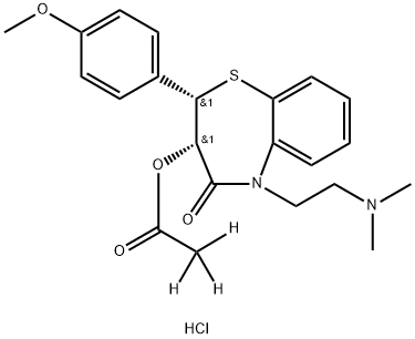 (+)-cis-Diltiazem-d3 HCl (acetoxy-d3) 结构式