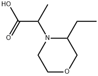 4-Morpholineacetic acid, 3-ethyl-α-methyl- 结构式