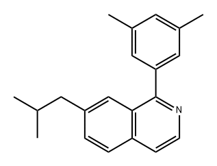 1-(3,5-Dimethylphenyl)-7-(2-methylpropyl)isoquinoline 结构式