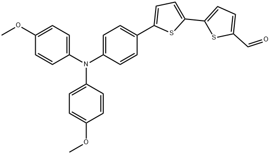 5′-(4-(BIS(4-METHOXYPHENYL)AMINO)PHENYL)-[2,2′-BITHIOPHENE]-5-CARBALDEHYDE 结构式
