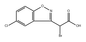 2-bromo-2-(5-chloro-1,2-benzoxazol-3-yl)acetic acid 结构式
