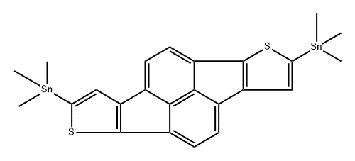 2,7-bis(trimethylstannyl)benzo[1,8]-as-indaceno[2,3-b:6,7-b']dithiophene 结构式