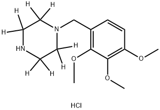 曲美他嗪-D8二盐酸盐 结构式