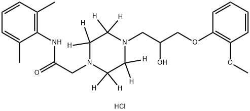 盐酸雷诺嗪-D8 结构式