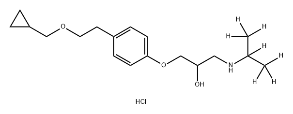 (±)-Betaxolol-d7 HCl (N-iso-propyl-d7) 结构式