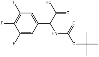 2-((tert-butoxycarbonyl)amino)-2-(3,4,5-trifluorophenyl)aceticacid 结构式