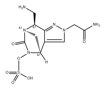 REL-(4R,7R,8S)-8-(AMINOMETHYL)-2-(2-AMINO-2- OXOETHYL)-2,8-DIHYDRO-6-OXO-4H-4,7- METHANOPYRAZOLO[3,4 结构式