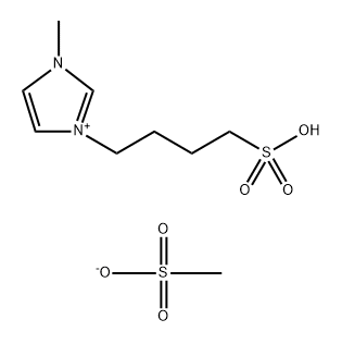 1-丁基磺酸-3- 甲基咪唑甲烷磺酸盐 结构式