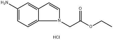 Ethyl 2-(5-amino-1H-indol-1-yl)acetate hydrochloride 结构式