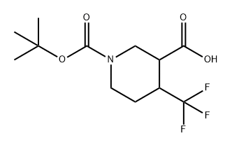 1-(1,1-二甲基乙基)4-(三氟甲基)-1,3-哌啶二羧酸酯 结构式