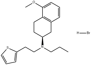 2-Thiopheneethanamine, N-propyl-N-[(2S)-1,2,3,4-tetrahydro-5-methoxy-2-naphthalenyl]-, hydrobromide (1:1) 结构式