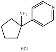 1-(4-Pyridinyl)cyclopentanamine hydrochloride (1:1) 结构式