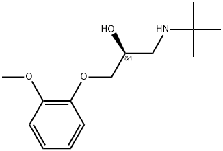 (S)-1-(tert-butylamino)-3-(2-methoxyphenoxy)propan-2-ol 结构式