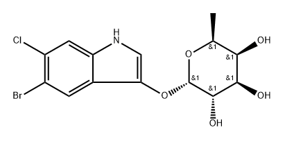 5-溴-6-氯-3-吲哚-Α-L-吡喃岩藻糖苷 结构式