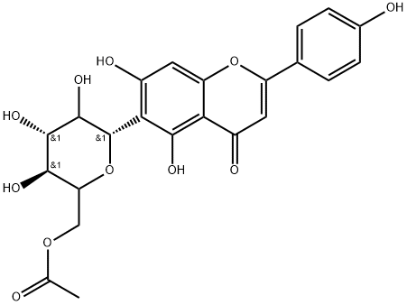 6"-O-乙酰基异牡荆黄素 结构式