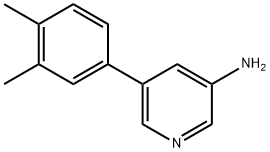 5-(3,4-Dimethylphenyl)-3-pyridinamine 结构式