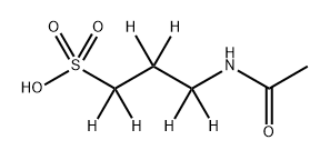 N-ACETYLHOMOTAURINE-D6 结构式
