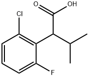 Benzeneacetic acid, 2-chloro-6-fluoro-α-(1-methylethyl)- 结构式