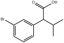 2-(3-溴苯基)-3-甲基丁酸 结构式