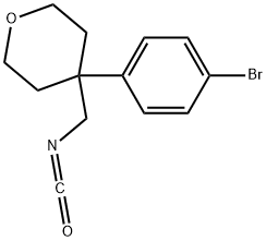 4-(4-bromophenyl)-4-(isocyanatomethyl)tetrahydro-2H-pyran 结构式