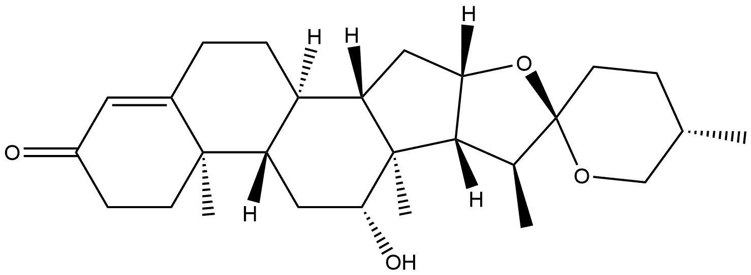 25L-Spirost-4-en-3-one, 12β-hydroxy- (6CI) 结构式