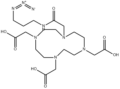 1, 4, 7,10-四氮杂环十二烷-1, 4, 7-三(乙酸)-10-(2-硫乙基)乙酰胺 结构式