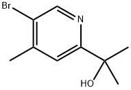 2-(5-溴-4-甲基吡啶-2-基)丙-2-醇 结构式