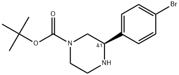 tert-butyl (R)-3-(4-bromophenyl)piperazine-1-carboxylate 结构式