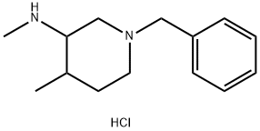 N,4-二甲基-1-苄基-3-哌啶胺二盐酸盐 结构式