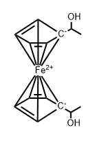1,1'-二(1-羟乙基)二茂铁 结构式