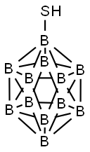 1,2,3,4,5,6,7,8,9,10,11-十一氢-12-巯基十二硼烷 结构式