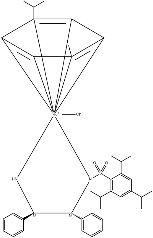 N-[(1R,2R)-2-氨基-1,2-二苯基乙基]-2,4,6-三(1-甲基乙基)苯亚磺酰胺 结构式