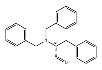 Benzenepropanal, α-[bis(phenylmethyl)amino]-, (αR)- 结构式