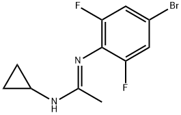 N-(4-bromo-2,6-difluoro-phenyl)-N'-cyclopropylacetamidine 结构式