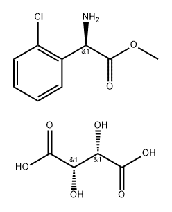 BENZENEACETIC ACID, Α-AMINO-2-CHLORO-, METHYL ESTER, (ΑR)-, (2S,3S)-2,3-DIHYDROXYBUTANEDIOATE (1:1) 结构式