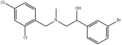 1-(3-溴苯基)-2 - ((2,4-二氯苄基)(甲基)氨基)乙-1-醇 结构式