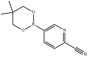 2-氰基吡啶-5-硼酸新戊醇酯 结构式