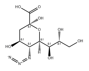 5-叠氮-5-脱氧-唾液酸 结构式