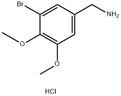 (3-溴-4,5-二甲氧基苯基)甲胺盐酸盐 结构式