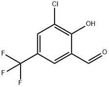 3-Chloro-2-hydroxy-5-trifluoromethyl-benzaldehyde 结构式