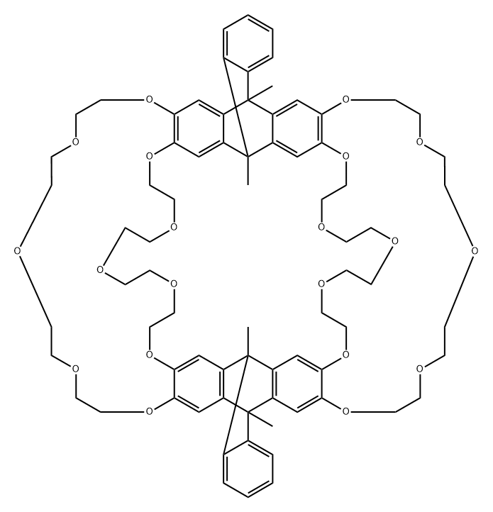 三蝶烯衍生物大三环二苯并-[30]-冠-10主体分子 结构式