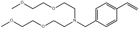 4-乙烯基-N,N-双[2-(2-甲氧基乙氧基)乙基]苯甲胺 结构式