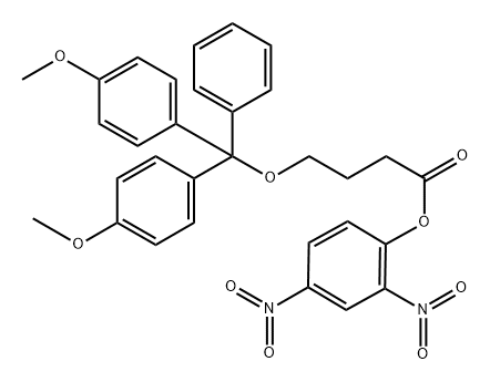 2,4-dinitrophenyl-4-O-(4,4'-dimethoxytrityl)butyrate 结构式